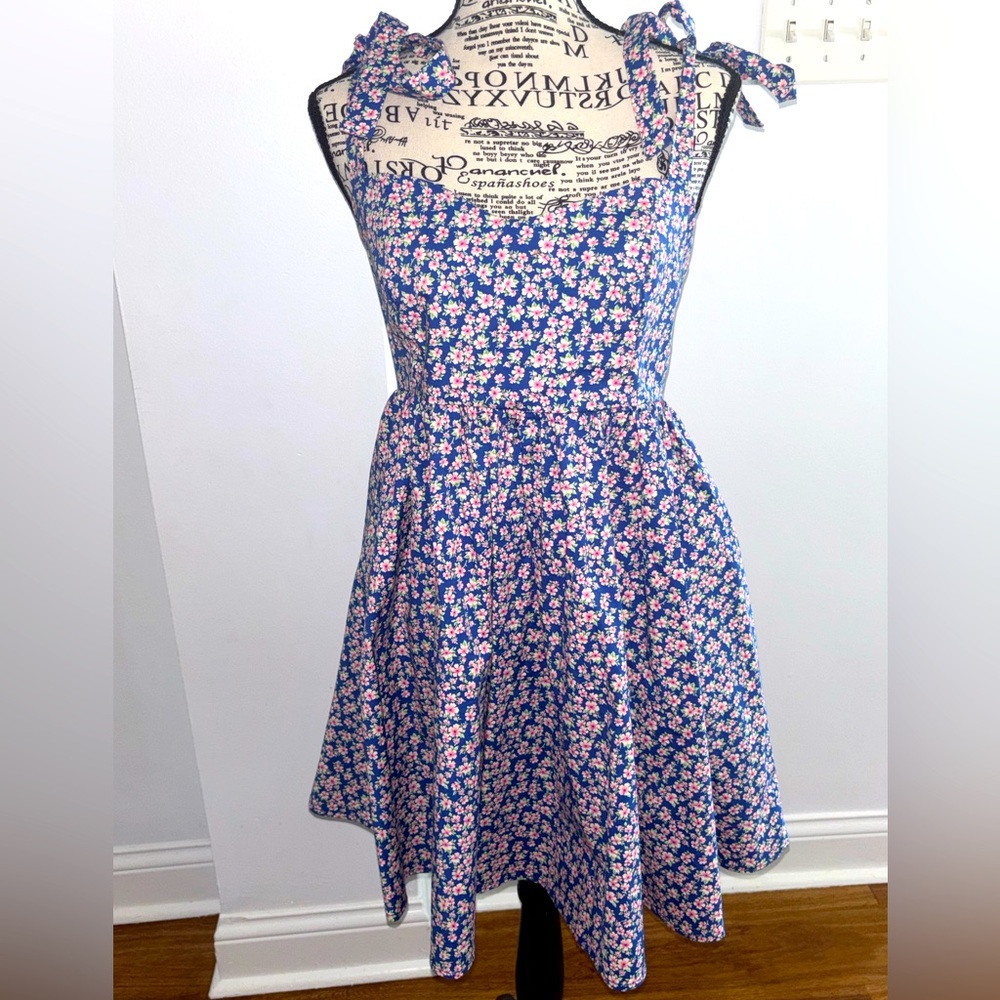 Altar'd State Blue Floral Smocked Dress